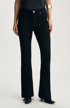 Mavi Sydney High Rise Flare Jeans in Double Black Gold Premium at Nordstrom, Size 25 30