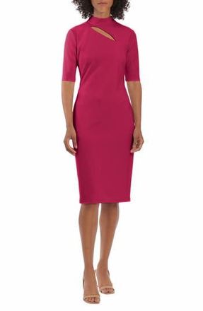 Maggy London Cutout Elbow Sleeve Sheath Dress in Cabaret at Nordstrom Rack, Size 14
