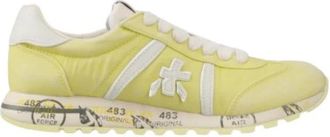 Premiata Lucy Sneakers in su&egrave;de en stof - Dames - Sneakers - Geel - 39 EU - Su&egrave;de - Schoenen