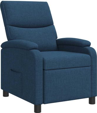 vidaXL Recliner Azul Tela Vidaxl