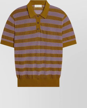 Dries Van Noten ribbed short-sleeve polo sweater