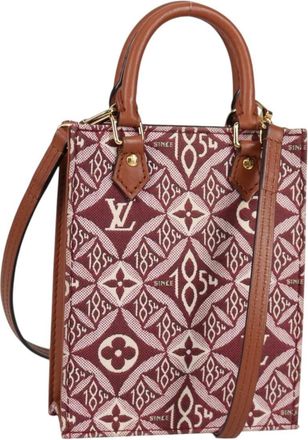 Louis Vuitton Petit Sac Plat Bag Limited Edition Since 1854 Monogram Jacquard Brown Canvas Bag (Pre-Owned)