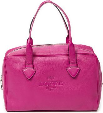 Loewe Pre-owned Womens Logo Boston Handbag - Pink - One Size