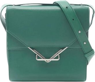 Bottega Veneta Pre-owned The Clip Leather Shoulder Bag - Dames - Vintage Schoudertas - Groen - ONE Size - Leer - Vintage