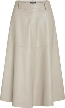 Bruuns Bazaar Imma skirt - Dames - Midirokken - Grijs - L - Leer - Rokken