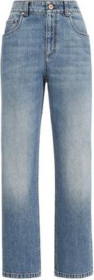 Brunello Cucinelli Retro five-pocket trousers in Light Denim at Nordstrom, Size 42 It