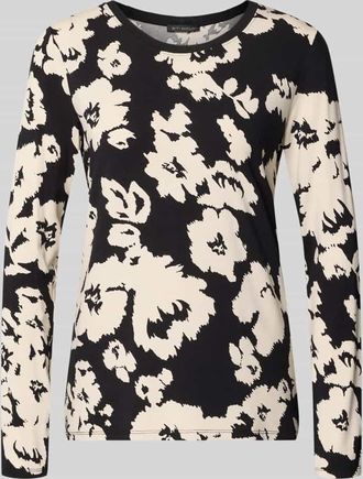 Betty Barclay Longsleeve im Allover-Look mit Rundhalsausschnitt in Black, Gr&ouml;&szlig;e 36