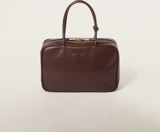 Miu Miu Beau Leather Bag, Woman, Briarwood