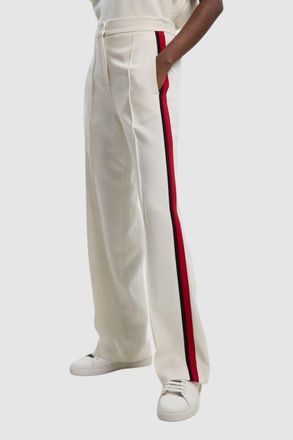 Karen Millen Tailored Straight Leg Trouser in Ivory at Nordstrom, Size 10