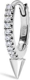 Maria Tash Single Short Spike Diamond Eternity Clicker in White Gold at Nordstrom, Size 9.5 Mm