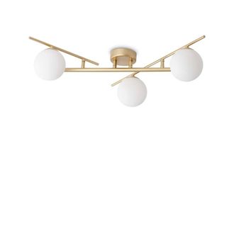 Netlighting Atlas 3 Light Globe Ceiling Light Brass in Gold