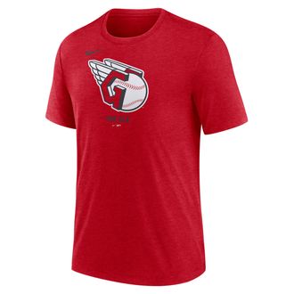 Nike Cleveland Guardians Logo Nike Mens MLB T-Shirt in Red | NJFD62QGUA-J77