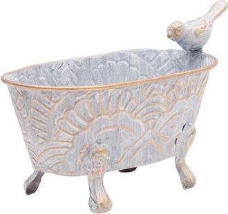 Foreside Home And Garden Boho Bird Mini Bathtub Brass Planter in Gold at Nordstrom