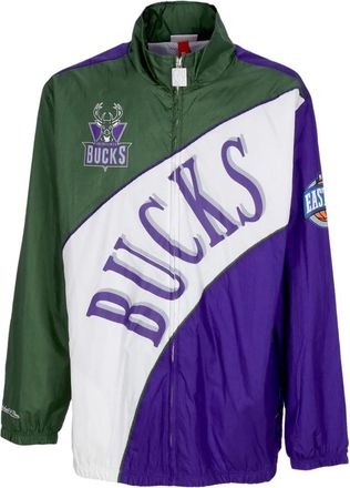Mitchell & Ness NBA Gebogen Retro Windbreaker Jas - Heren - Zomerjassen - Veelkleurig - S - Polyester - Jassen