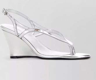 Gimaguas leather thong sandals wedge heel design