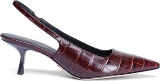 Veronica Beard pointed-toe slingback pumps - Red