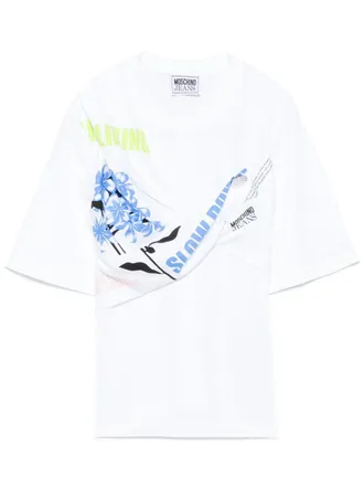 Moschino Gedraaid T-shirt - Wit