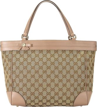 Gucci Pink Canvas & Leather Mayfair Tote (Authentic Pre-Loved)