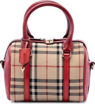 Burberry Pre-owned Burberry Small Haymarket Check Canvas Alchester Bowling Bag Ladies EJDA3VJ1P2HB02I5