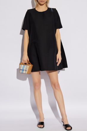 Marni Loose-fitting Cotton Dress, Womens, Black