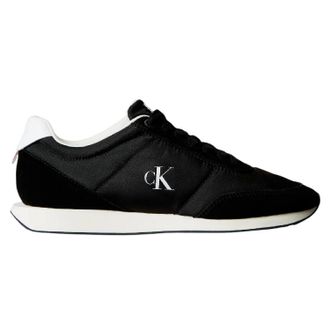 Calvin Klein Retro platte herensneakers (Drievoudig zwart)