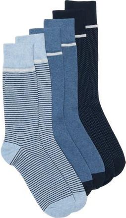 Ted Baker Assorted 3-Pack Crew Socks in Blue at Nordstrom Rack