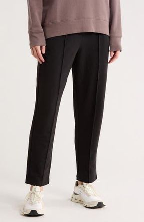 Zella Relay Pintucked French Terry Pants in Black at Nordstrom Rack, Size X-Small