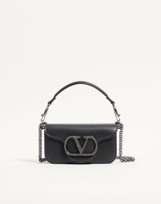 Valentino Garavani Borsa Piccola A Spalla Valentino Garavani Loc&ograve; Con Logo Gioiello Donna NERO UNI