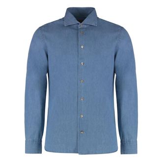 Borriello Denim Shirt - Heren - Spijkeroverhemden - Blauw - M - Denim - Overhemden