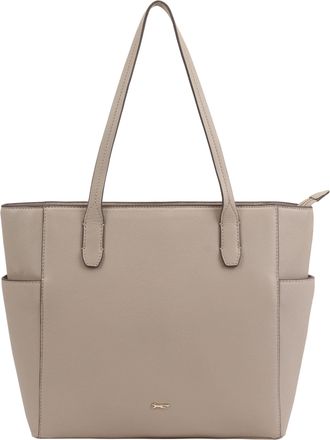 Paul Costelloe Womens Lucinda Leather Shoulder Bag - Beige - One Size