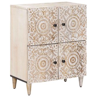 vidaXL Aparador Con Puerta 60 X 33,5 X 75 Cm Madera De Mango Maciza Vidaxl
