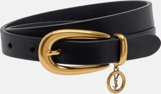 Saint Laurent Cassandre leather belt
