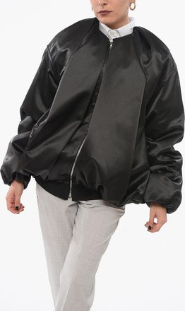 We11done Satin Bomber Jacket with Draping We11done