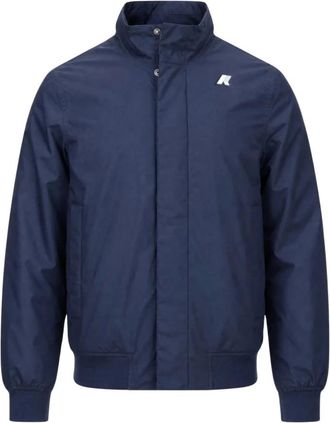 K-Way Arsene Warm Micro Canvas Jas - Heren - Jassen - Blauw - Maat: XL Poliester