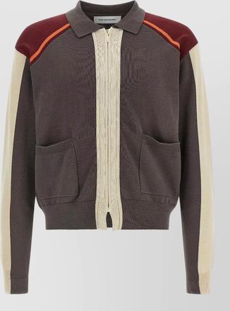 Kiko Kostadinov cropped cotton zip cardigan