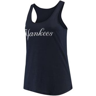 Soft As A Grape Womens Soft as a Grape Navy New York Yankees Plus Size Swing for the Fences Racerback Tank Top at Nordstrom, Size 3X