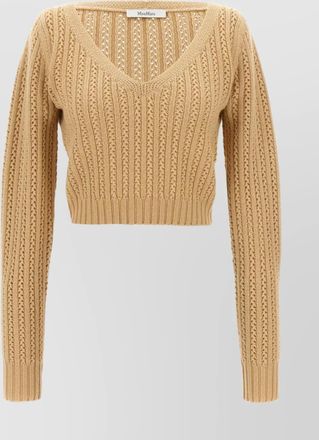 Max Mara ifrem v-neck cropped knit sweater