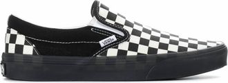 Vans Mens Classic Slip-On Checkerboard Shoe In Checkerboard Black / White