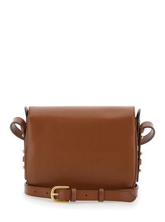 SOEUR Womens Shoulder Bag Bellissima Mini Brown Leather