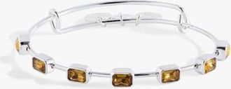 Alex and Ani November Birthstone Emerald Cut Bangle in Silver at Nordstrom