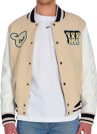 Off-white Light Beige Varsity Jacket