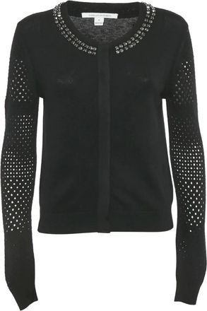 Diane Von F&uuml;rstenberg Cardigan con borchie - Nero