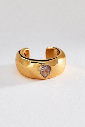 Ettika Pear Crystal Hammered Ear Cuff