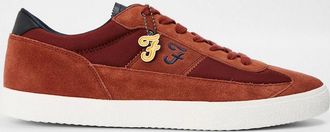 Farah Mens Stantn Low Top Lettering Sneakers - Red/Orange/Brown - Size: 10 45