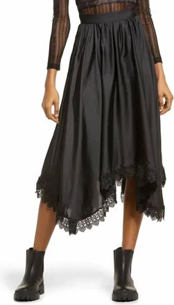 Amylynn Granada Lace Skirt In Black