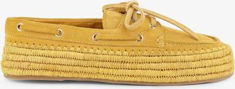 Paloma Barcel&oacute; Mocassini Penelope in suede e rafia - PALOMA BARCELO - gender_Woman