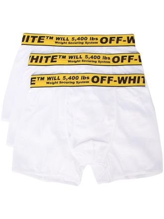 Off-white Set van 3 boxershorts - WHITE YELLLOW