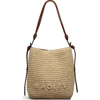 Radley London The Camden - Raffia Medium Open Top Shoulder Bag in Natural at Nordstrom
