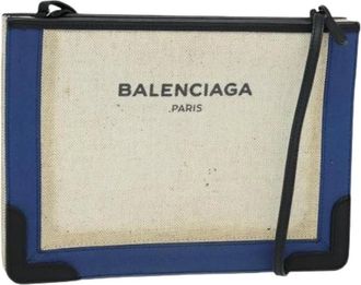 Balenciaga Pre-owned Cross Body Bags, female, Beige, Size: ONE SIZE Pre-owned Vintage Canvas Cross Body Bag