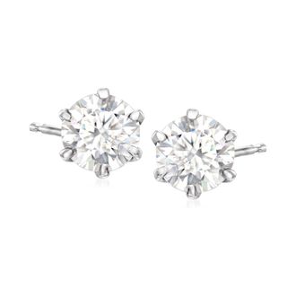 Ross-Simons Moissanite Stud Earrings in Sterling Silver